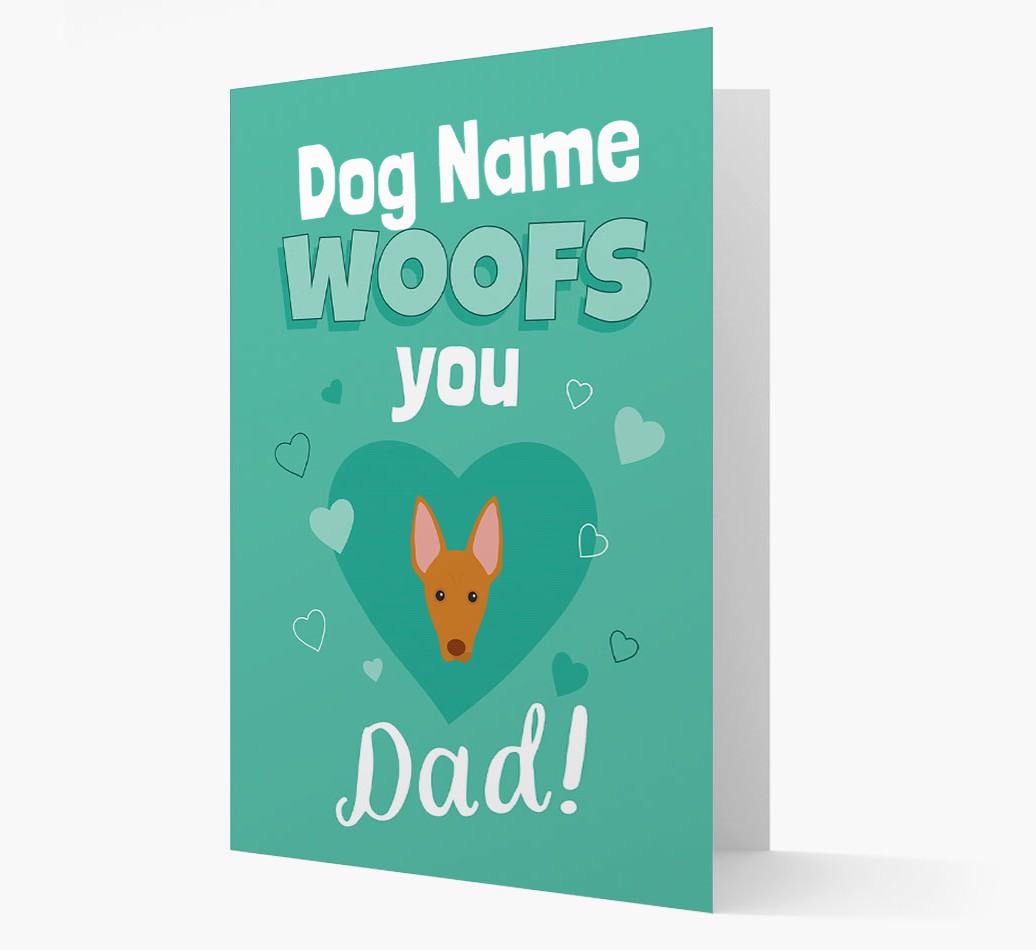 'I Woof You Dad' - Personalised {breedFullName} Card