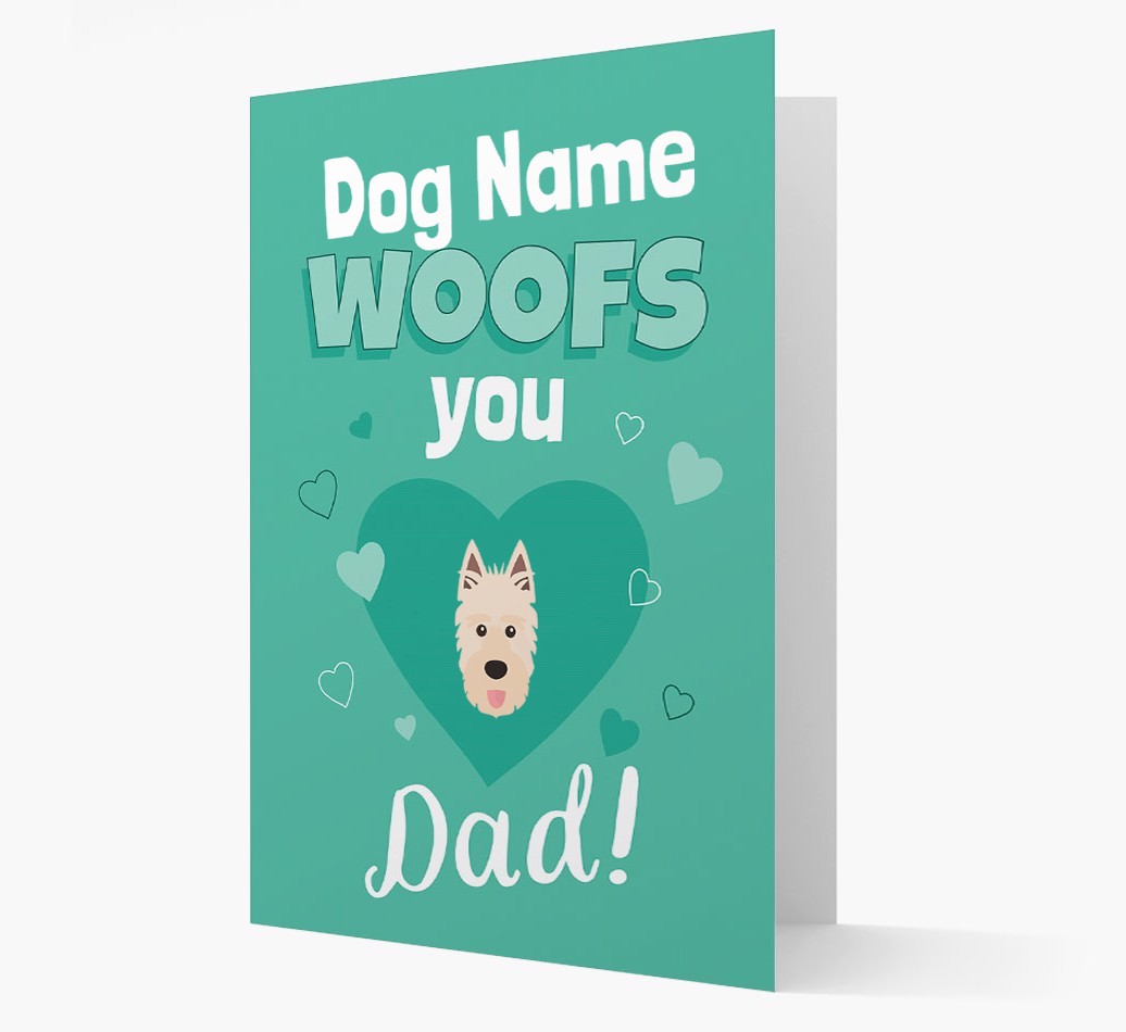 'I Woof You Dad' - Personalised {breedFullName} Card