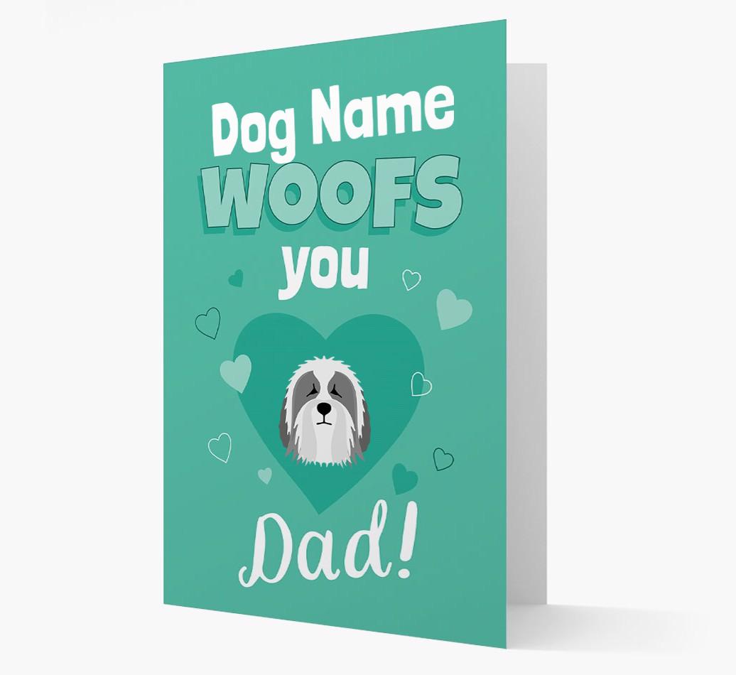 'I Woof You Dad' - Personalised {breedFullName} Card