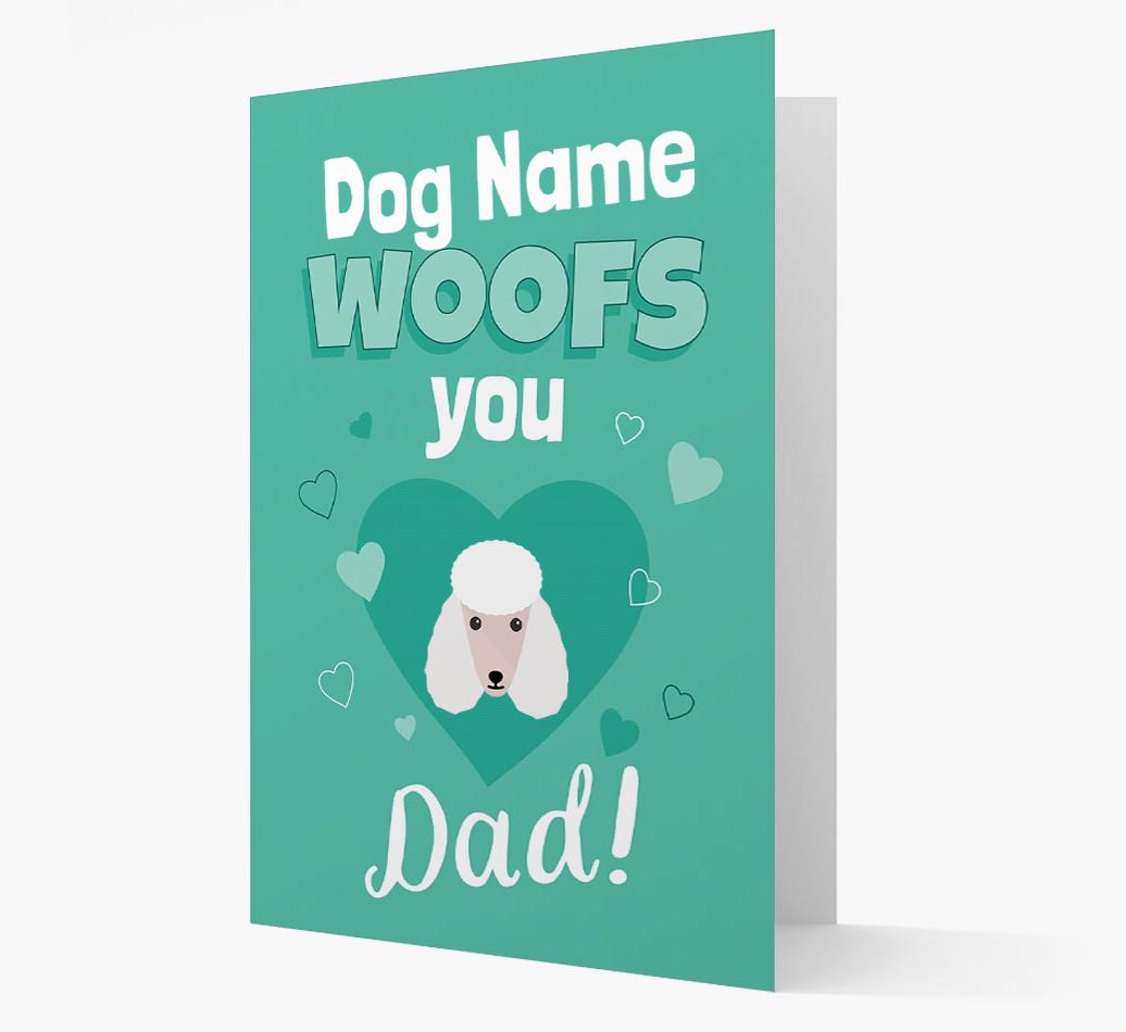 'I Woof You Dad' - Personalised {breedFullName} Card
