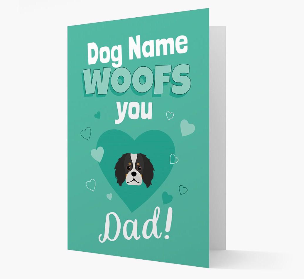 'I Woof You Dad' - Personalised {breedFullName} Card