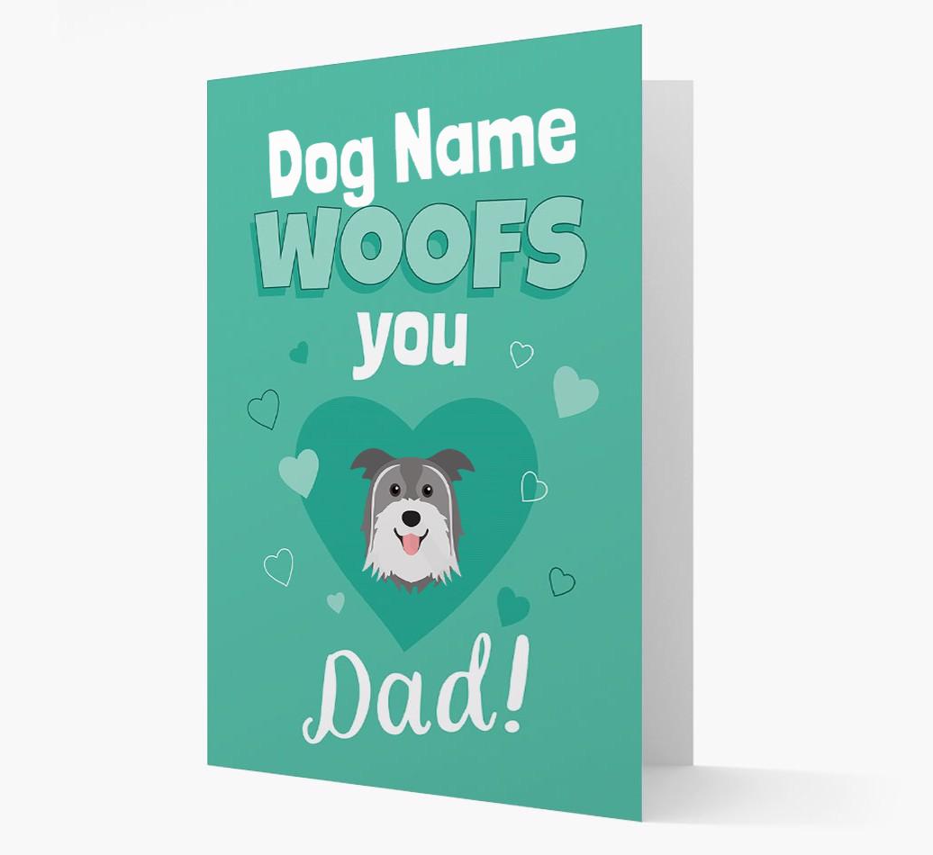 'I Woof You Dad' - Personalised {breedFullName} Card