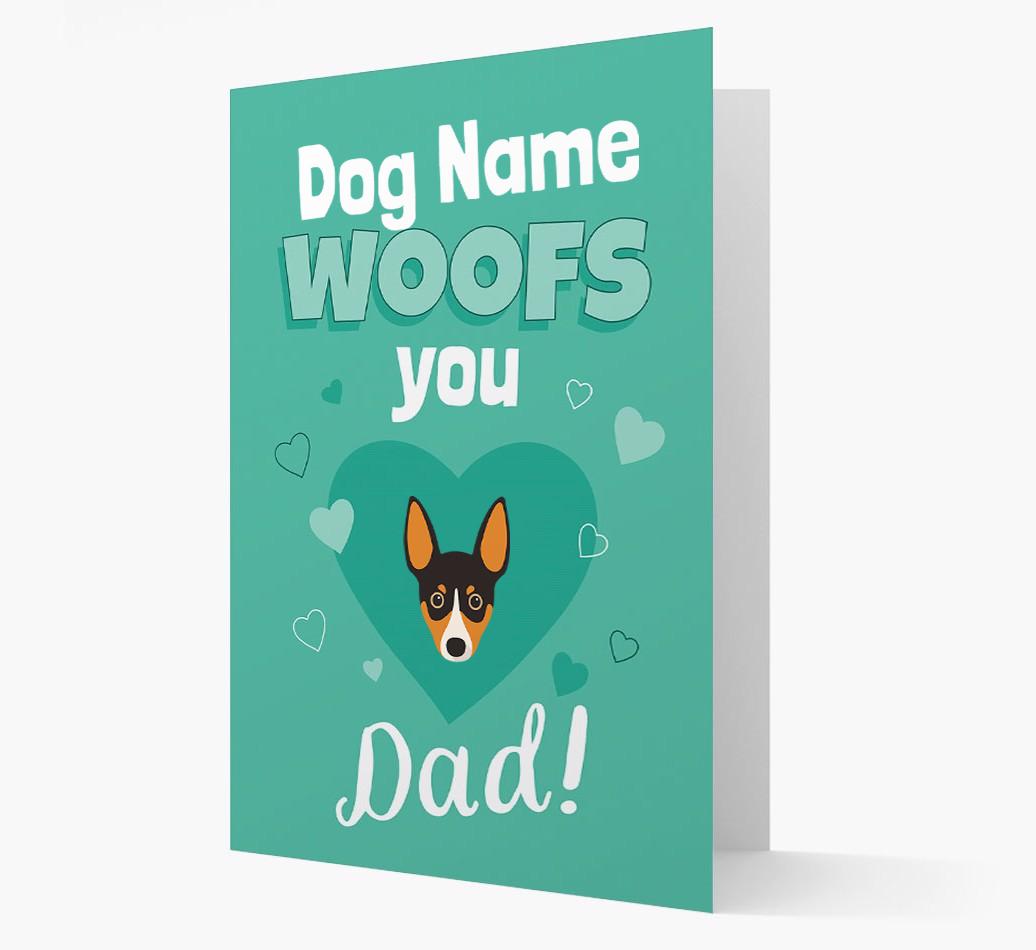 'I Woof You Dad' - Personalised {breedFullName} Card