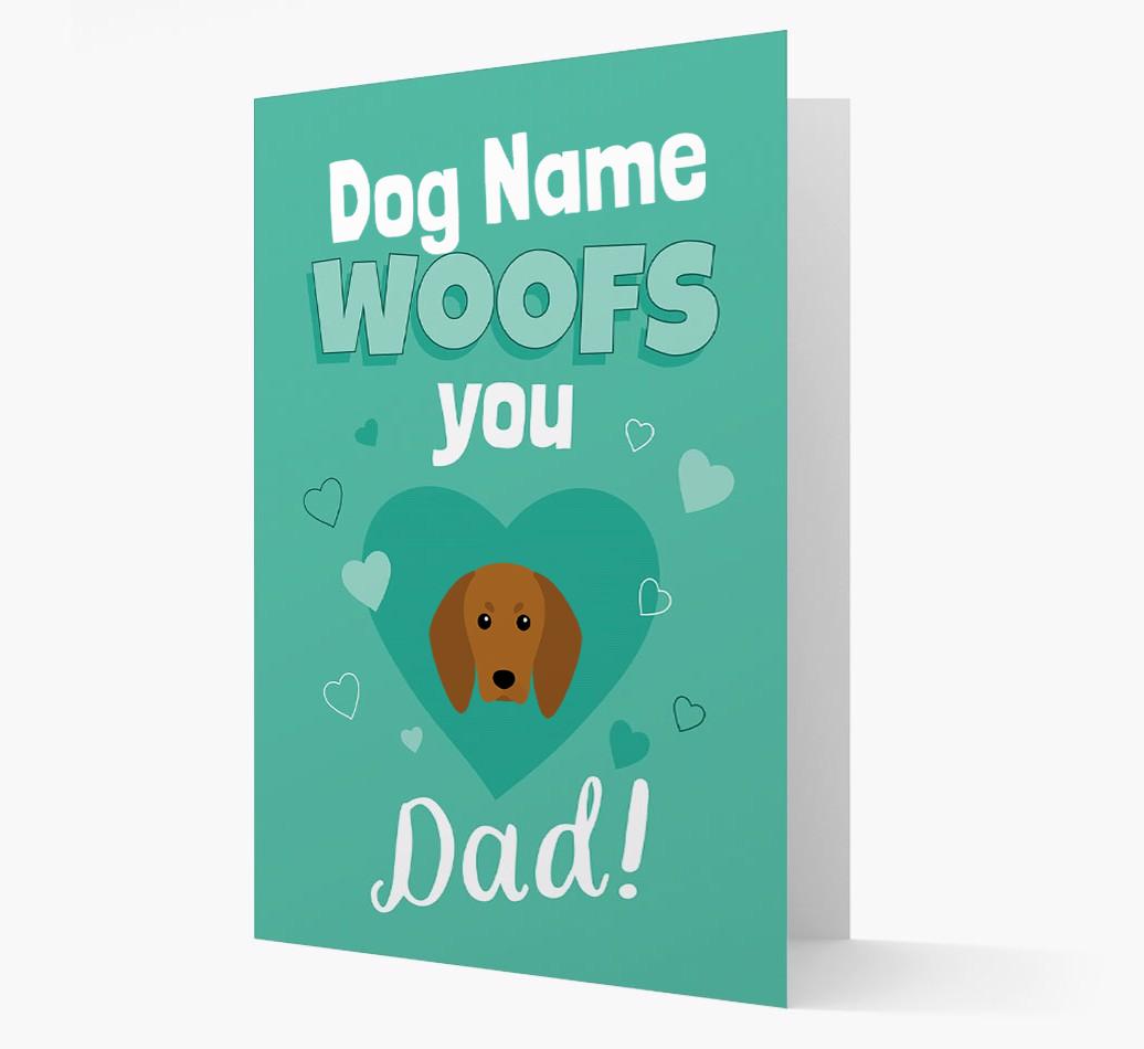 'I Woof You Dad' - Personalised {breedFullName} Card
