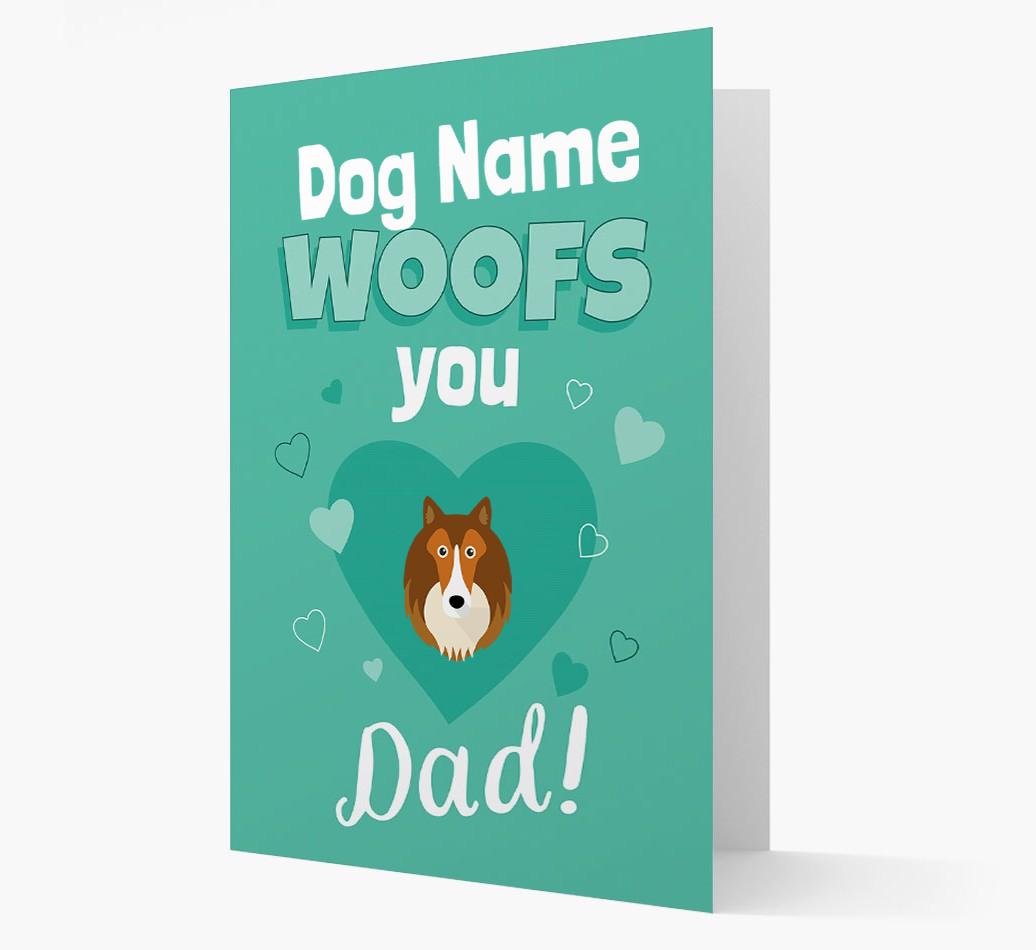 'I Woof You Dad' - Personalised {breedFullName} Card