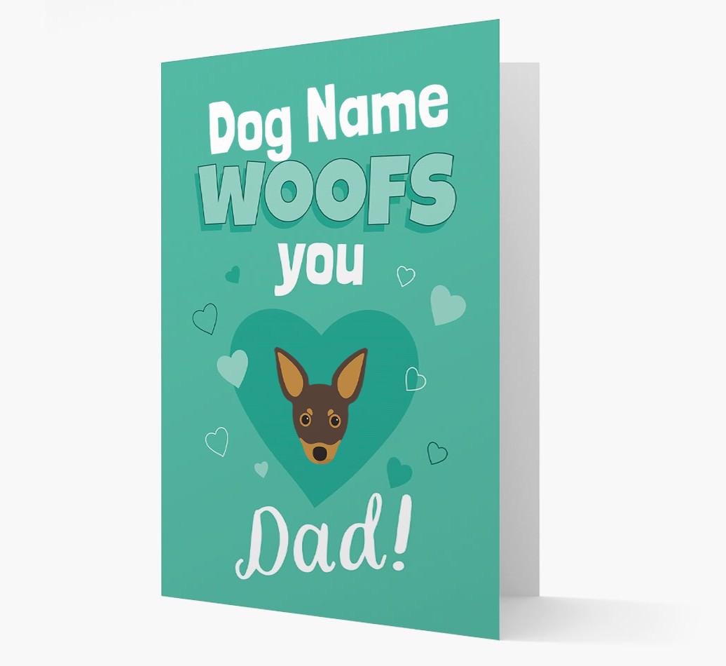 'I Woof You Dad' - Personalised {breedFullName} Card