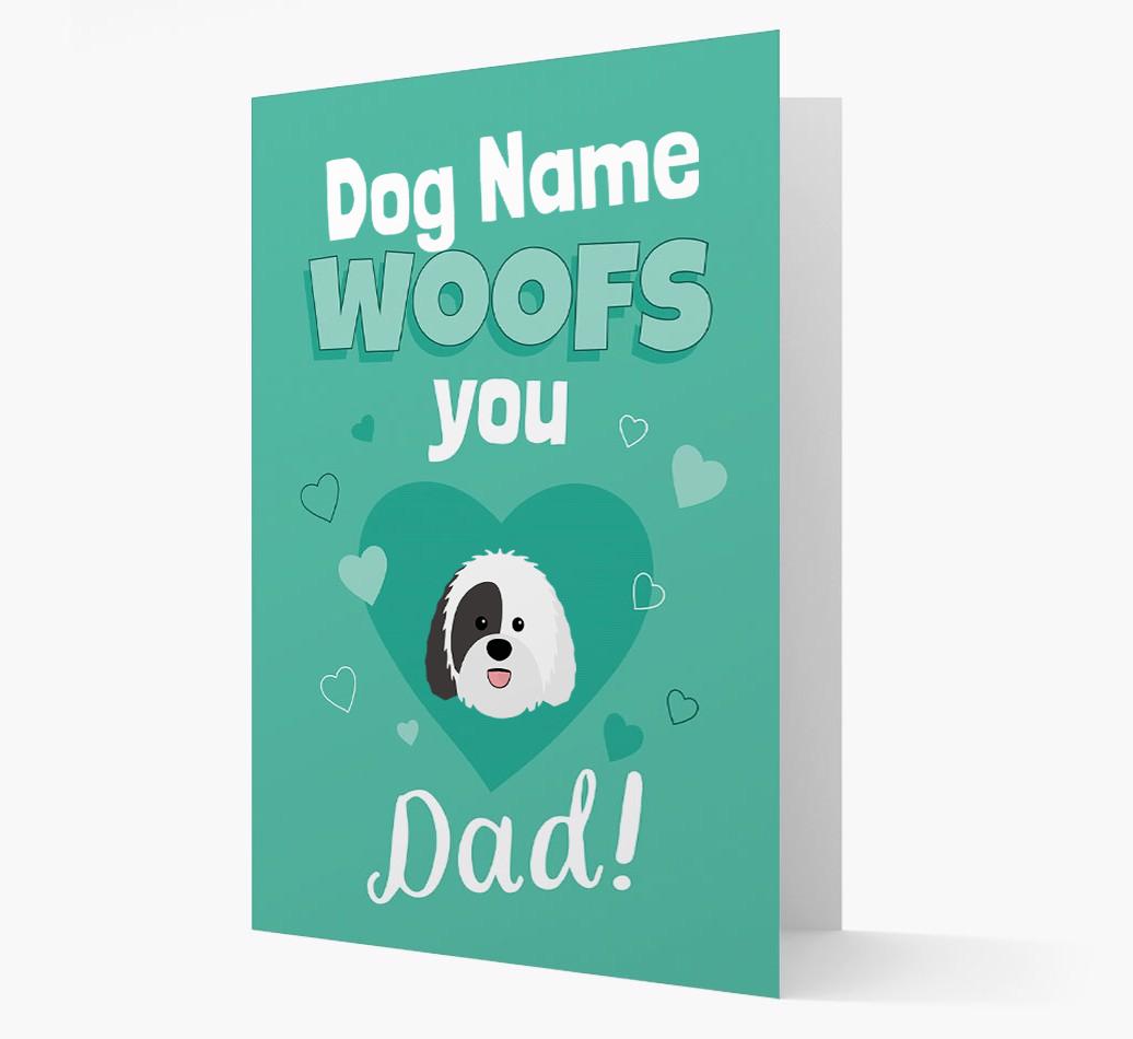 'I Woof You Dad' - Personalised {breedFullName} Card