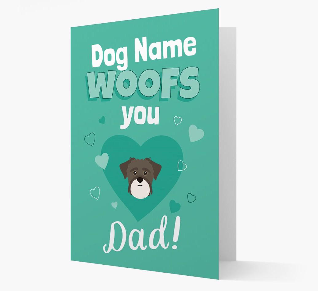 'I Woof You Dad' - Personalised {breedFullName} Card