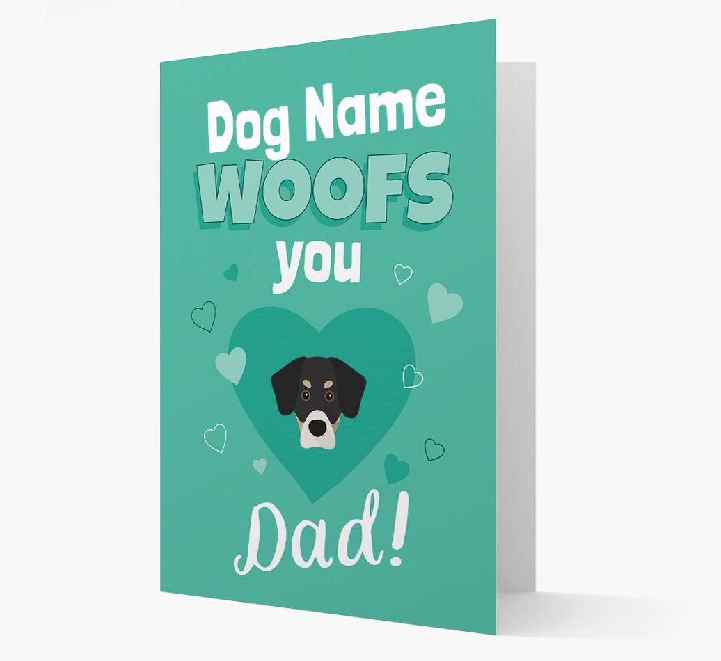 'I Woof You Dad' - Personalised {breedFullName} Card