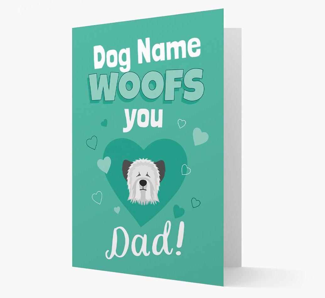 'I Woof You Dad' - Personalised {breedFullName} Card