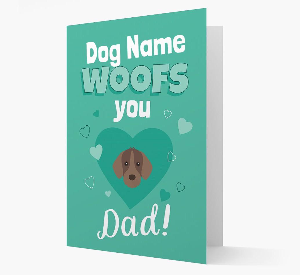 'I Woof You Dad' - Personalised {breedFullName} Card