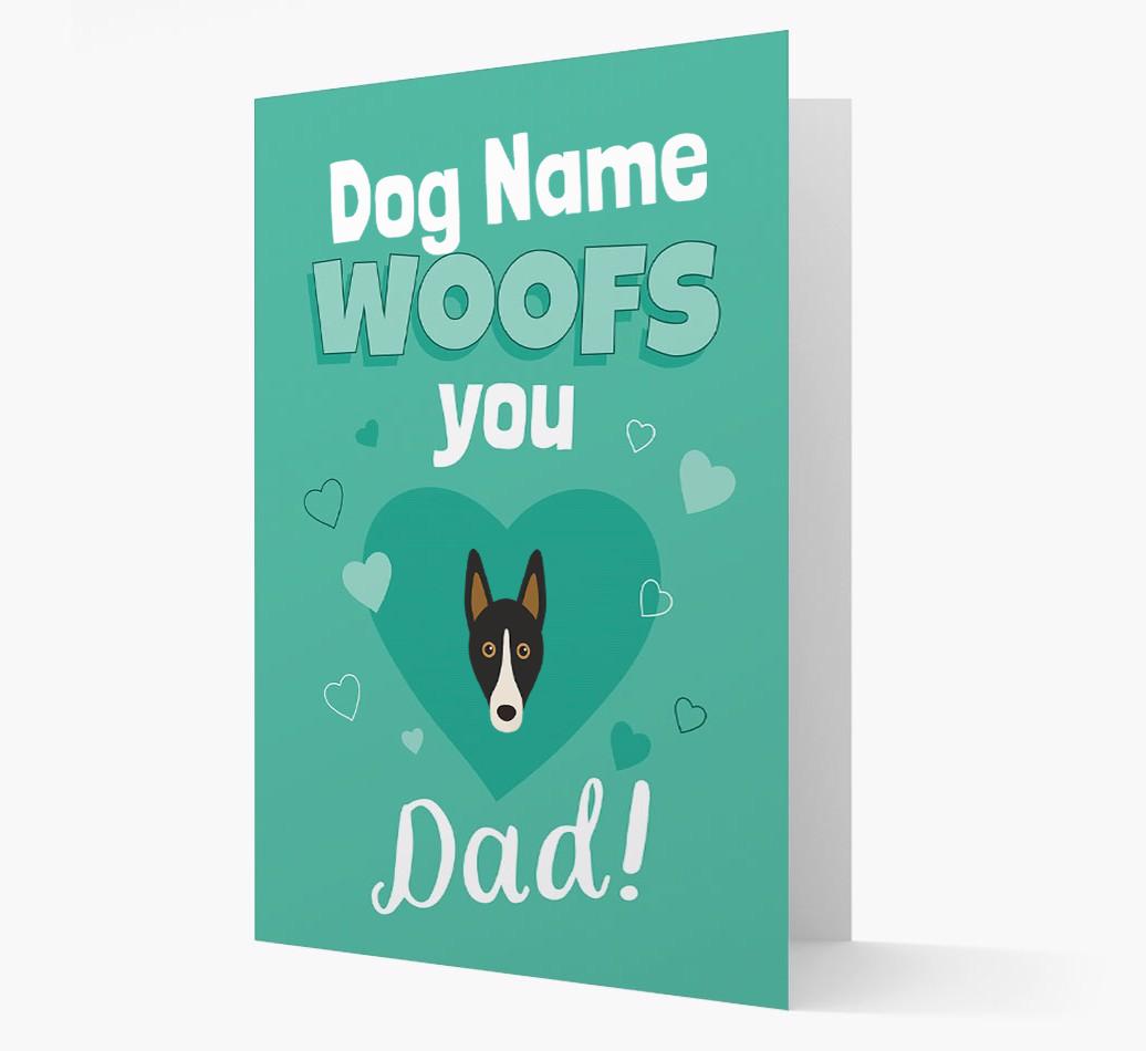 'I Woof You Dad' - Personalised {breedFullName} Card