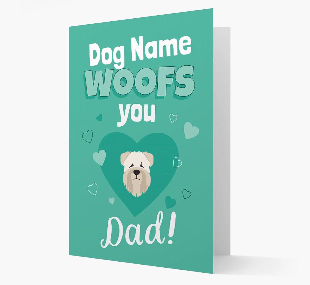 'I Woof You Dad' - Personalised {breedFullName} Card