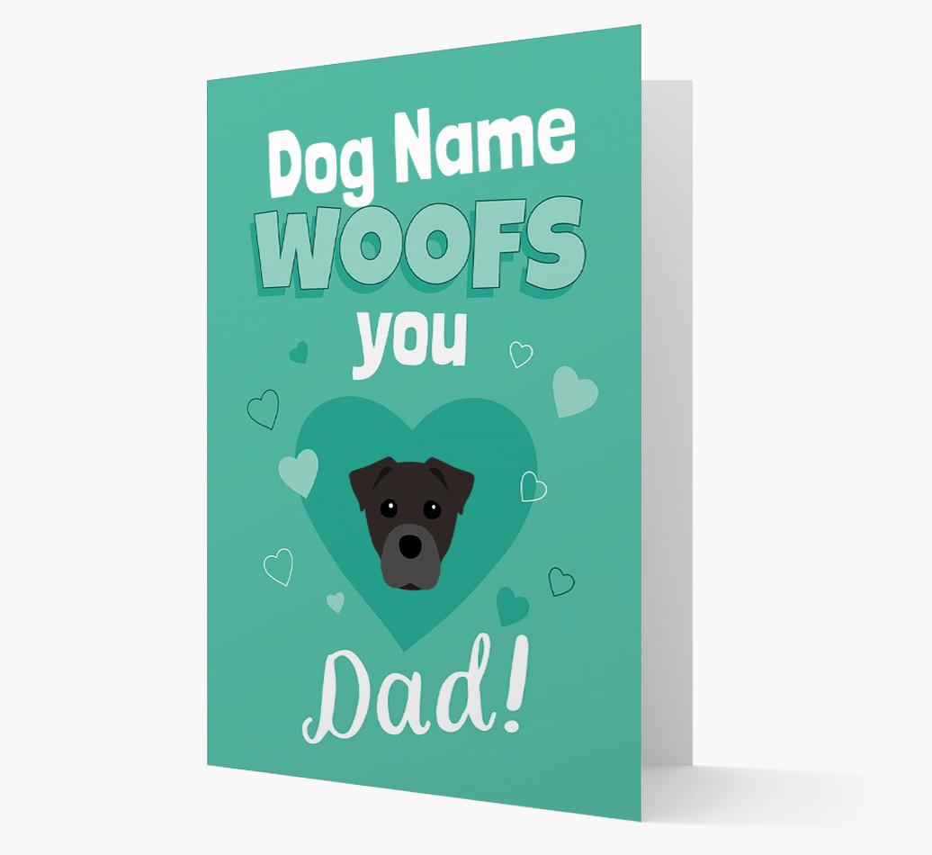 'I Woof You Dad' - Personalised {breedFullName} Card