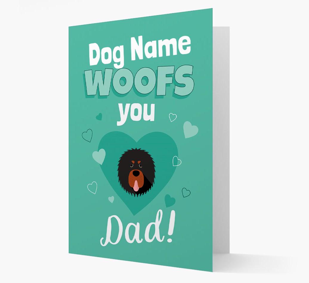 'I Woof You Dad' - Personalised {breedFullName} Card