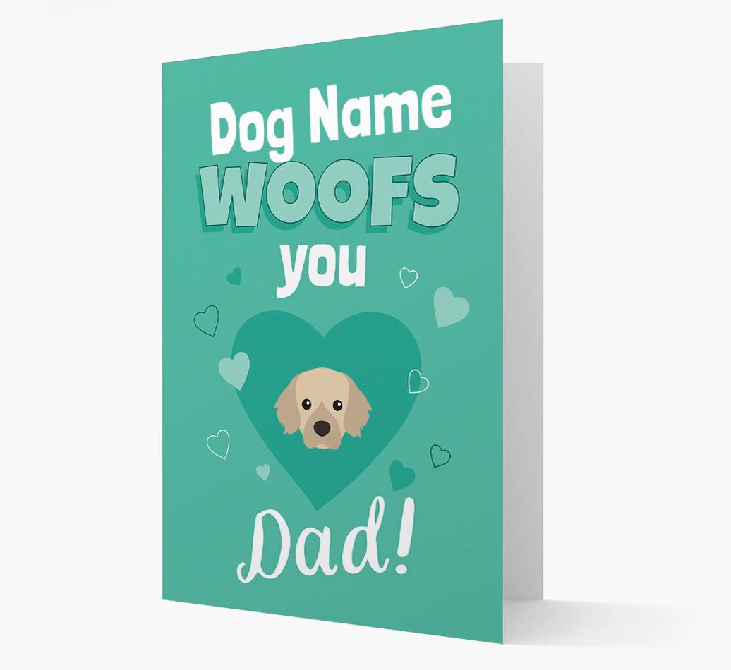 'I Woof You Dad' - Personalised {breedFullName} Card