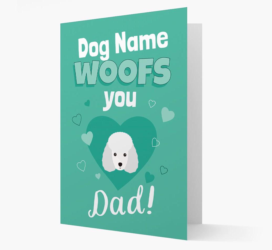 'I Woof You Dad' - Personalised {breedFullName} Card