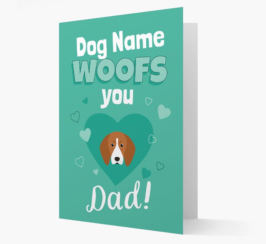 'I Woof You Dad' - Personalised {breedFullName} Card