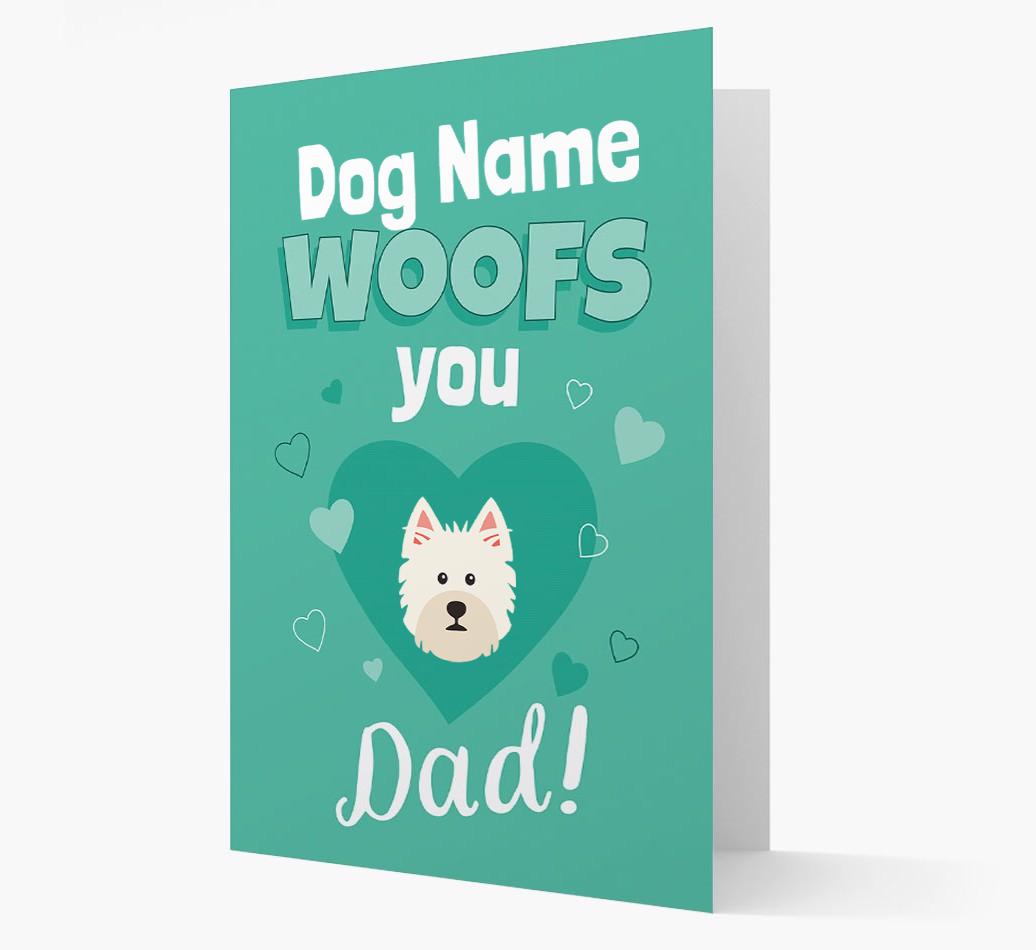 'I Woof You Dad' - Personalised {breedFullName} Card