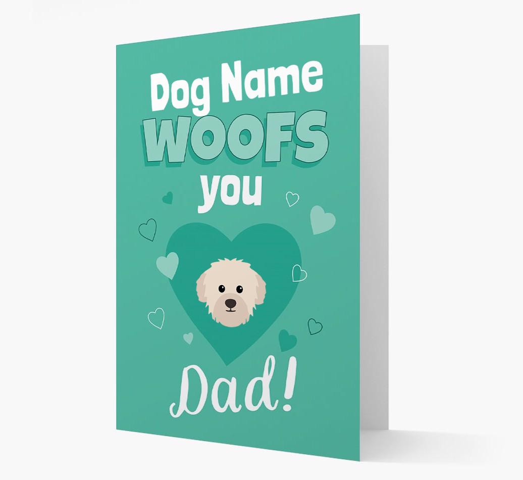'I Woof You Dad' - Personalised {breedFullName} Card