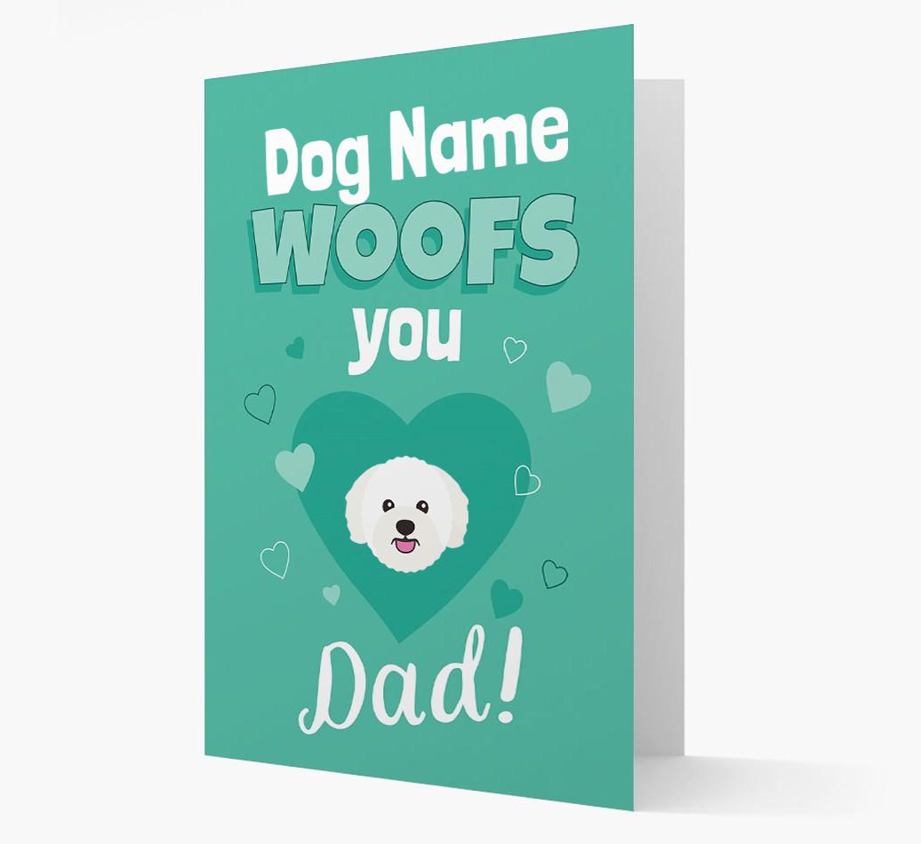 'I Woof You Dad' - Personalised {breedFullName} Card