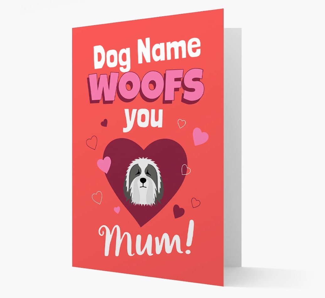 'I Woof You Mum' - Personalized {breedFullName} Card