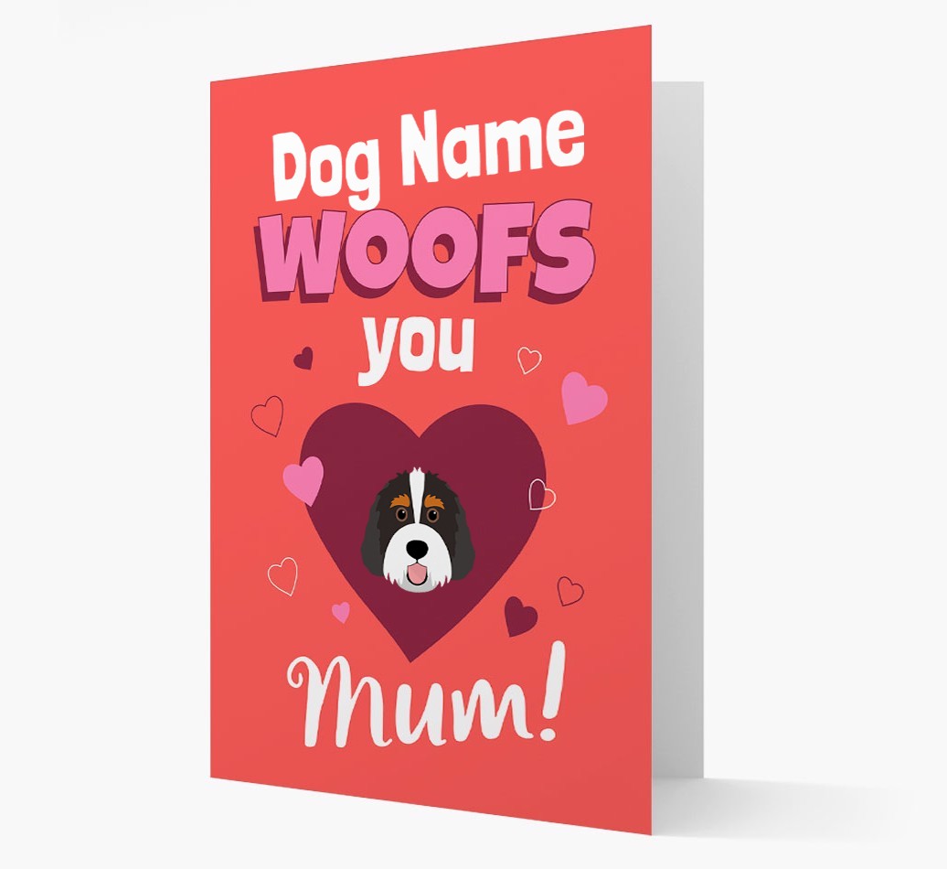 'I Woof You Mum' - Personalized {breedFullName} Card