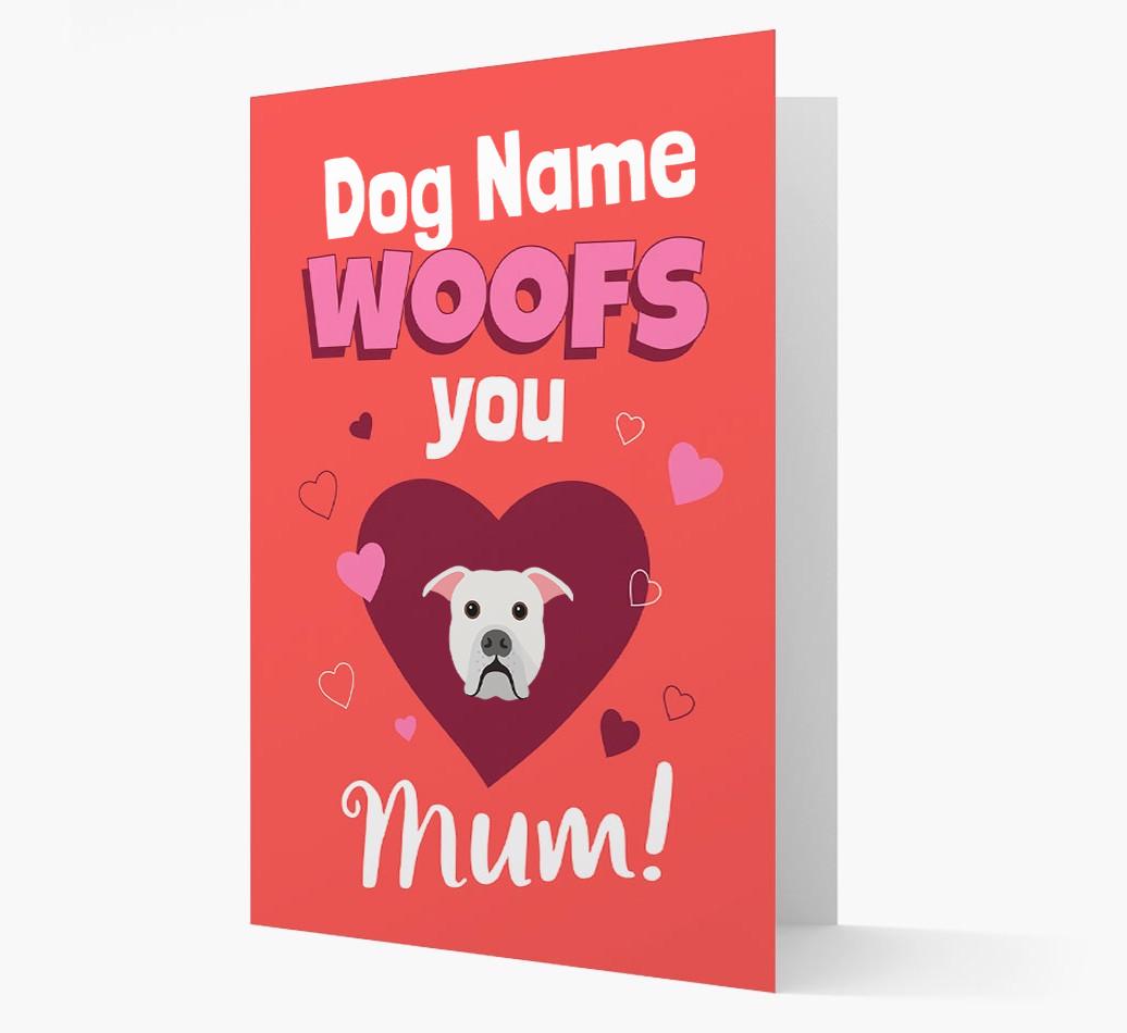 'I Woof You Mum' - Personalized {breedFullName} Card