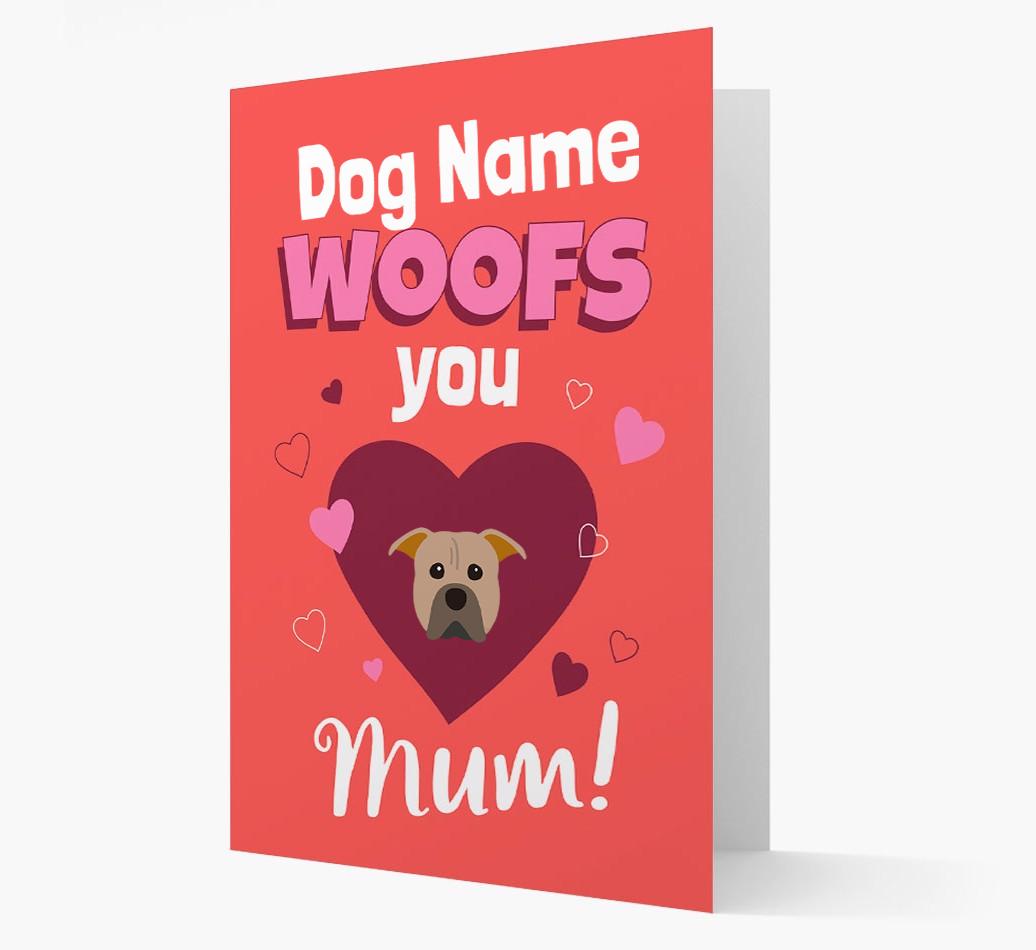 'I Woof You Mum' - Personalized {breedFullName} Card