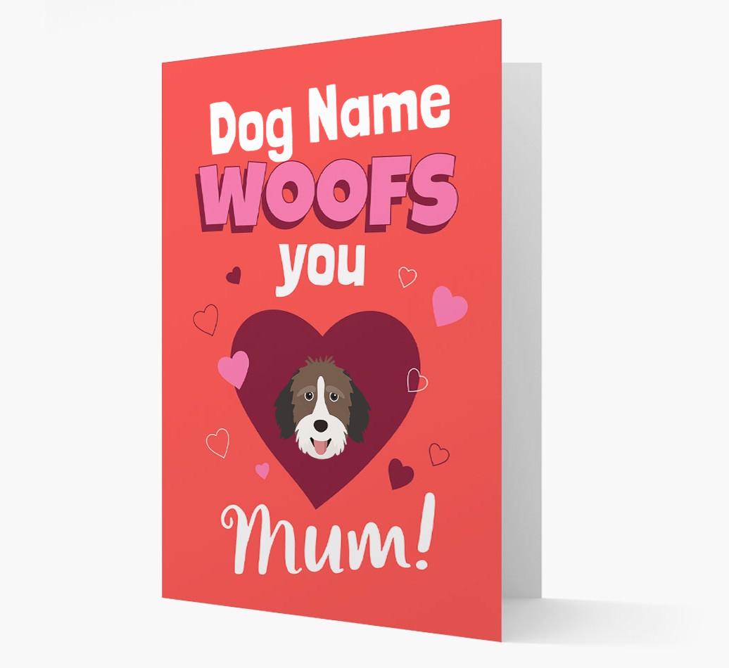 'I Woof You Mum' - Personalized {breedFullName} Card