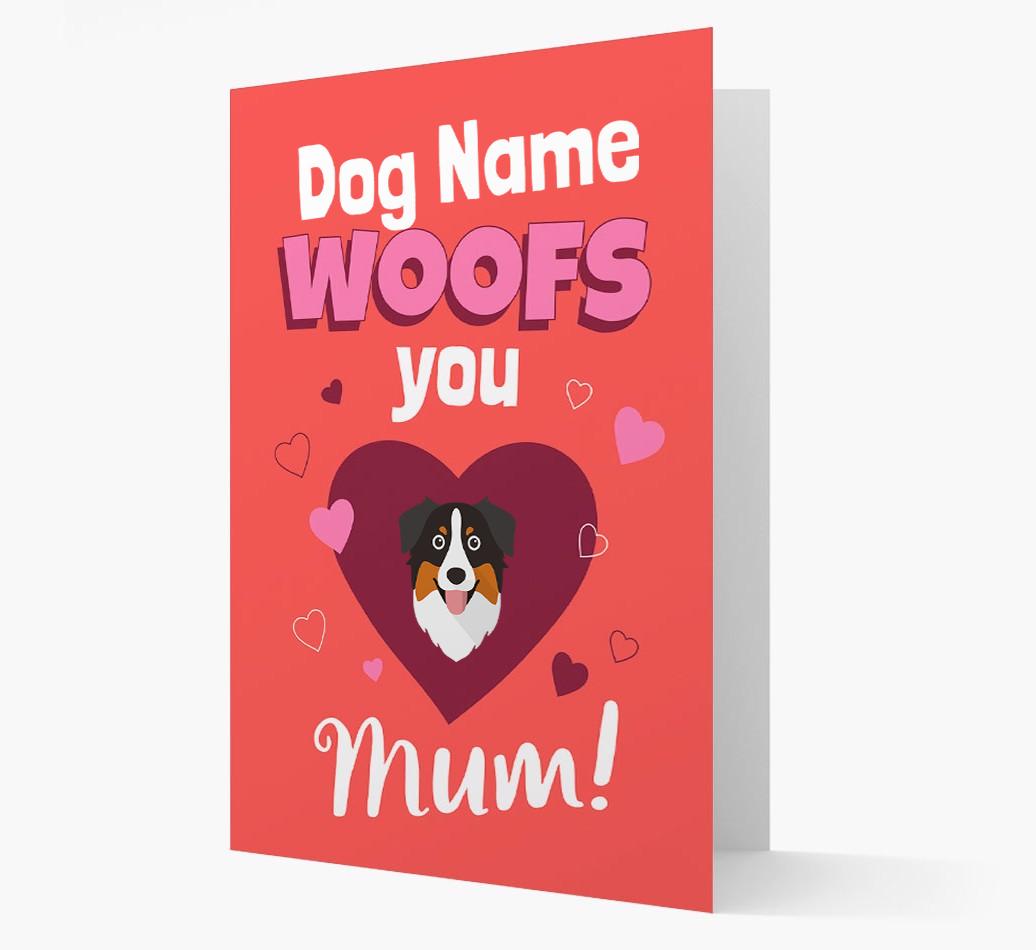 'I Woof You Mum' - Personalized {breedFullName} Card