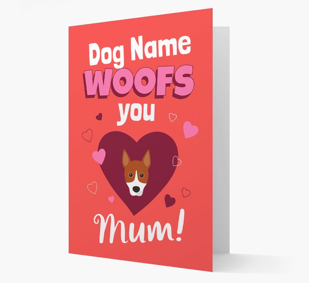 'I Woof You Mum' - Personalized {breedFullName} Card