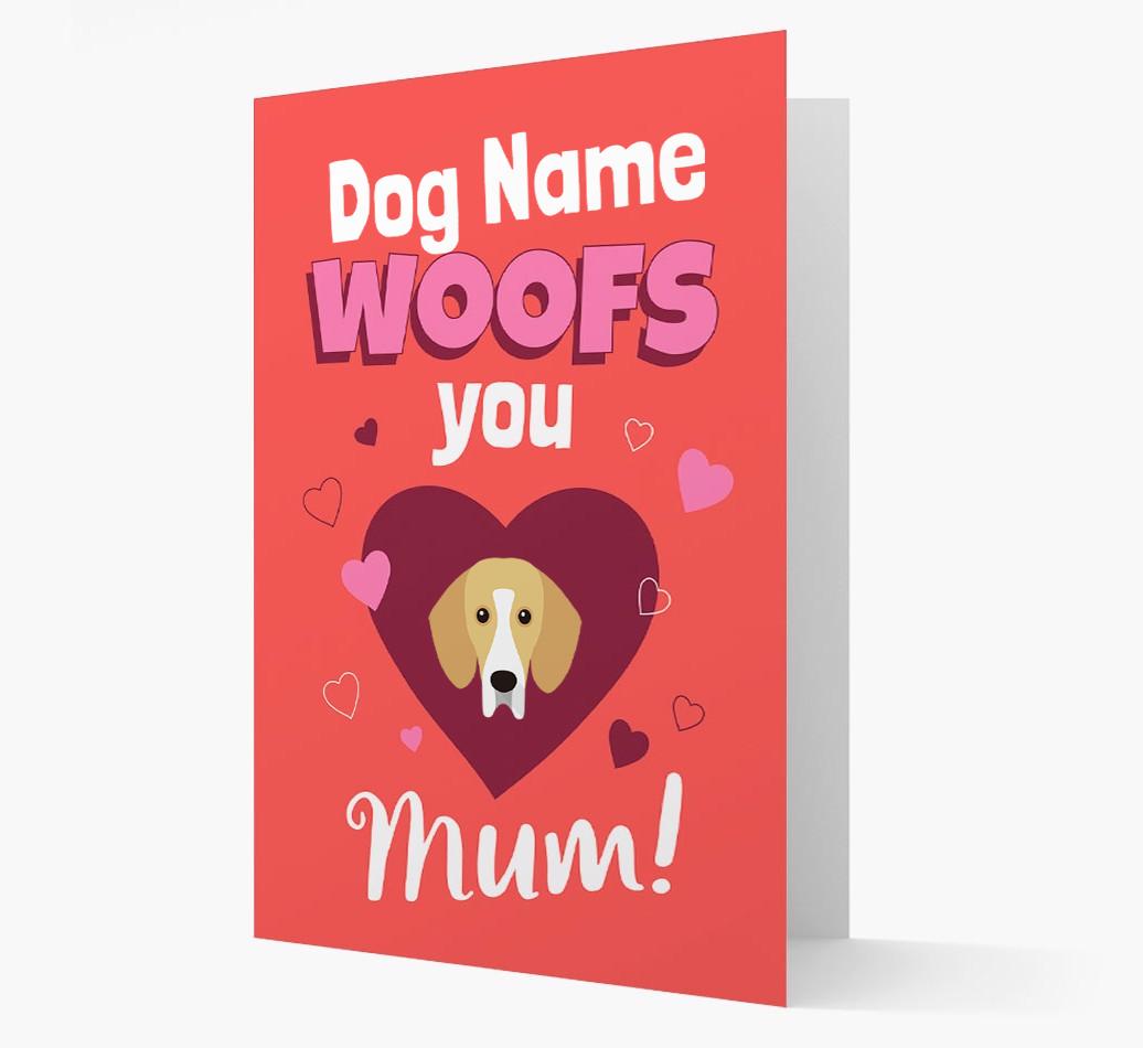 'I Woof You Mum' - Personalized {breedFullName} Card