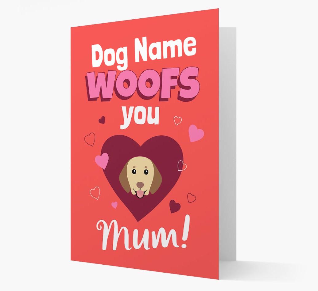'I Woof You Mum' - Personalized {breedFullName} Card