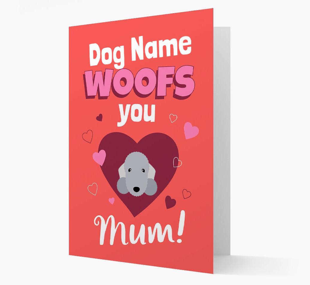 'I Woof You Mum' - Personalized {breedFullName} Card
