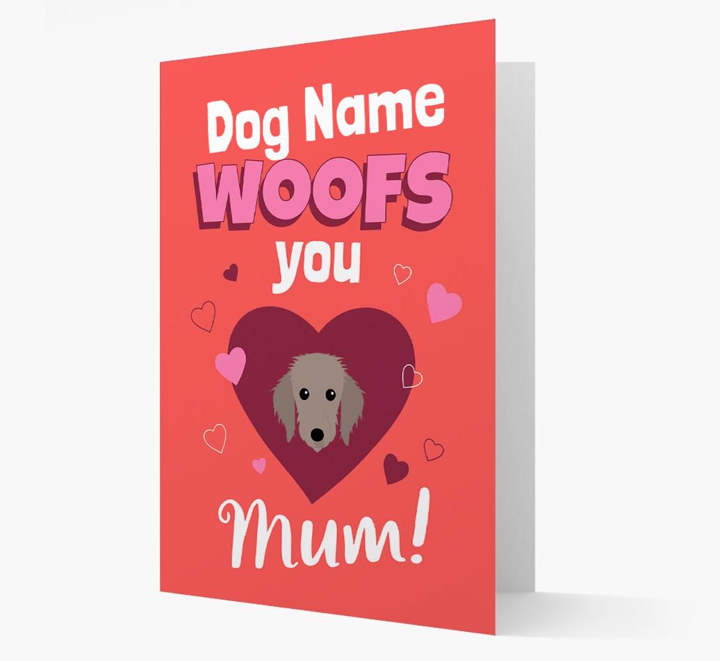 'I Woof You Mum' - Personalized {breedFullName} Card