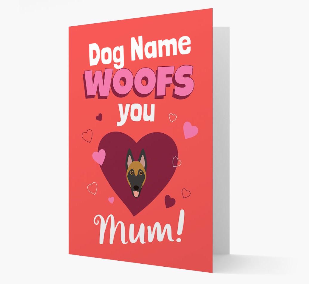 'I Woof You Mum' - Personalized {breedFullName} Card