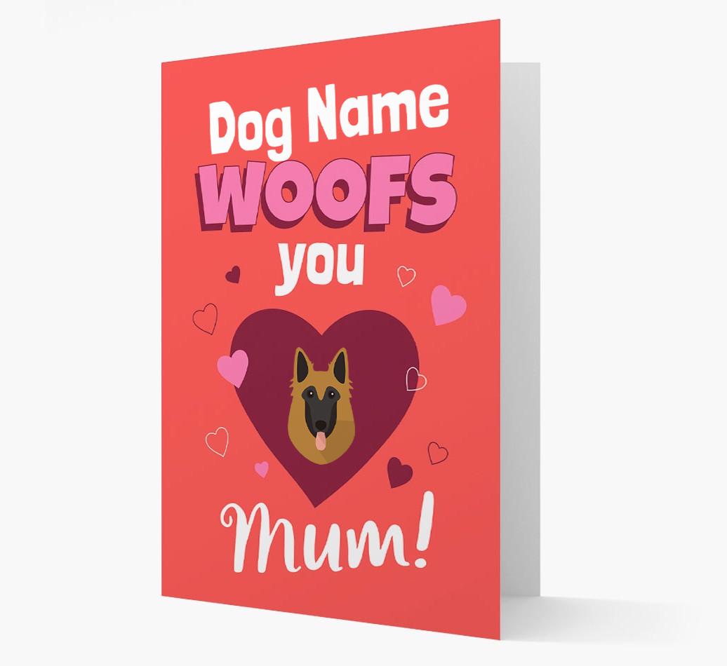 'I Woof You Mum' - Personalized {breedFullName} Card