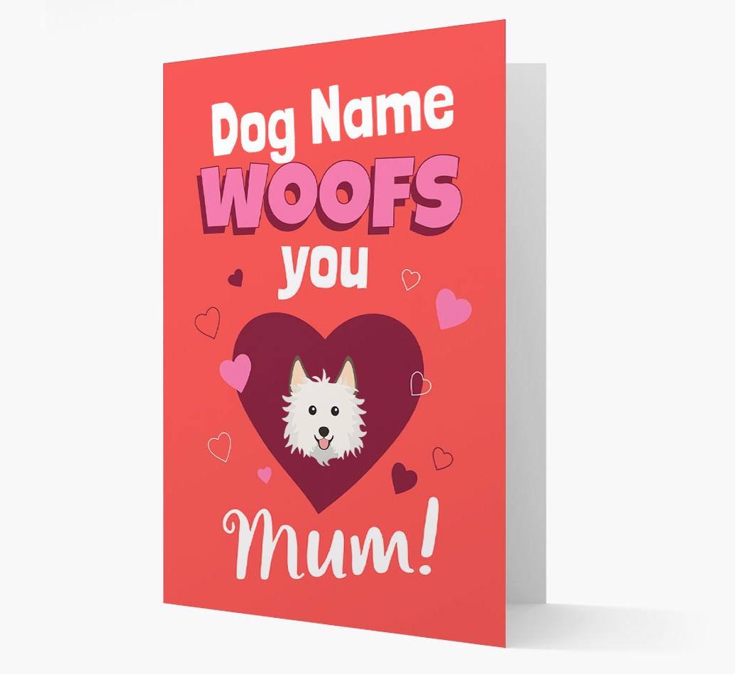 'I Woof You Mum' - Personalized {breedFullName} Card