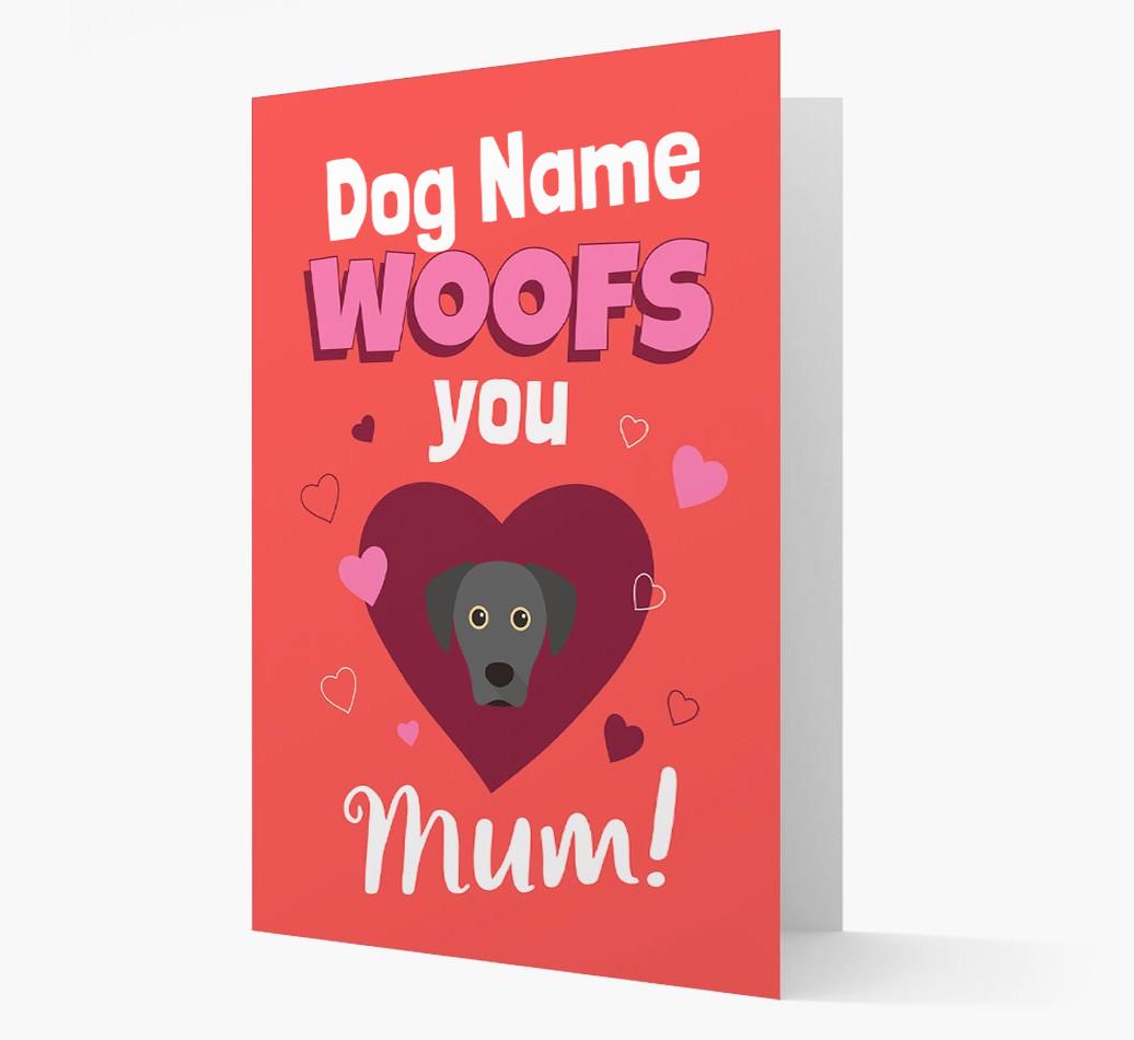 'I Woof You Mum' - Personalized {breedFullName} Card