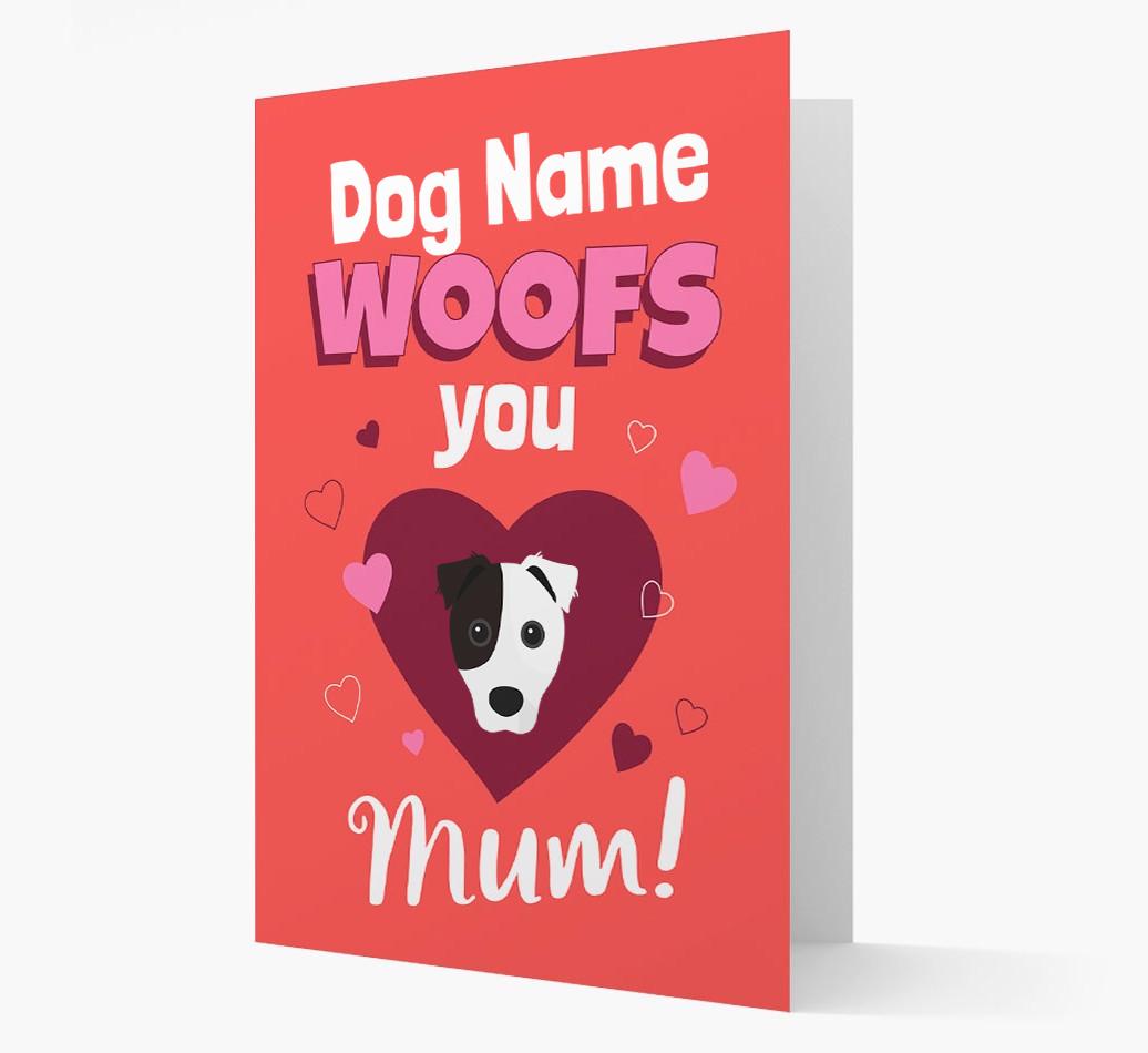 'I Woof You Mum' - Personalized {breedFullName} Card