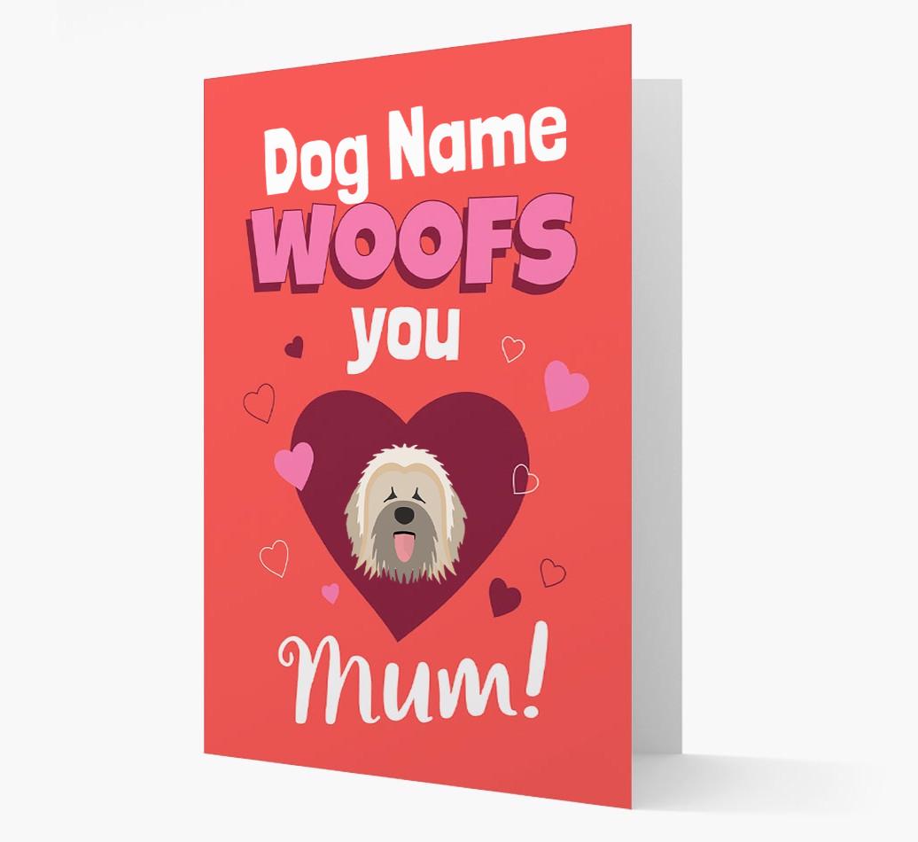 'I Woof You Mum' - Personalized {breedFullName} Card