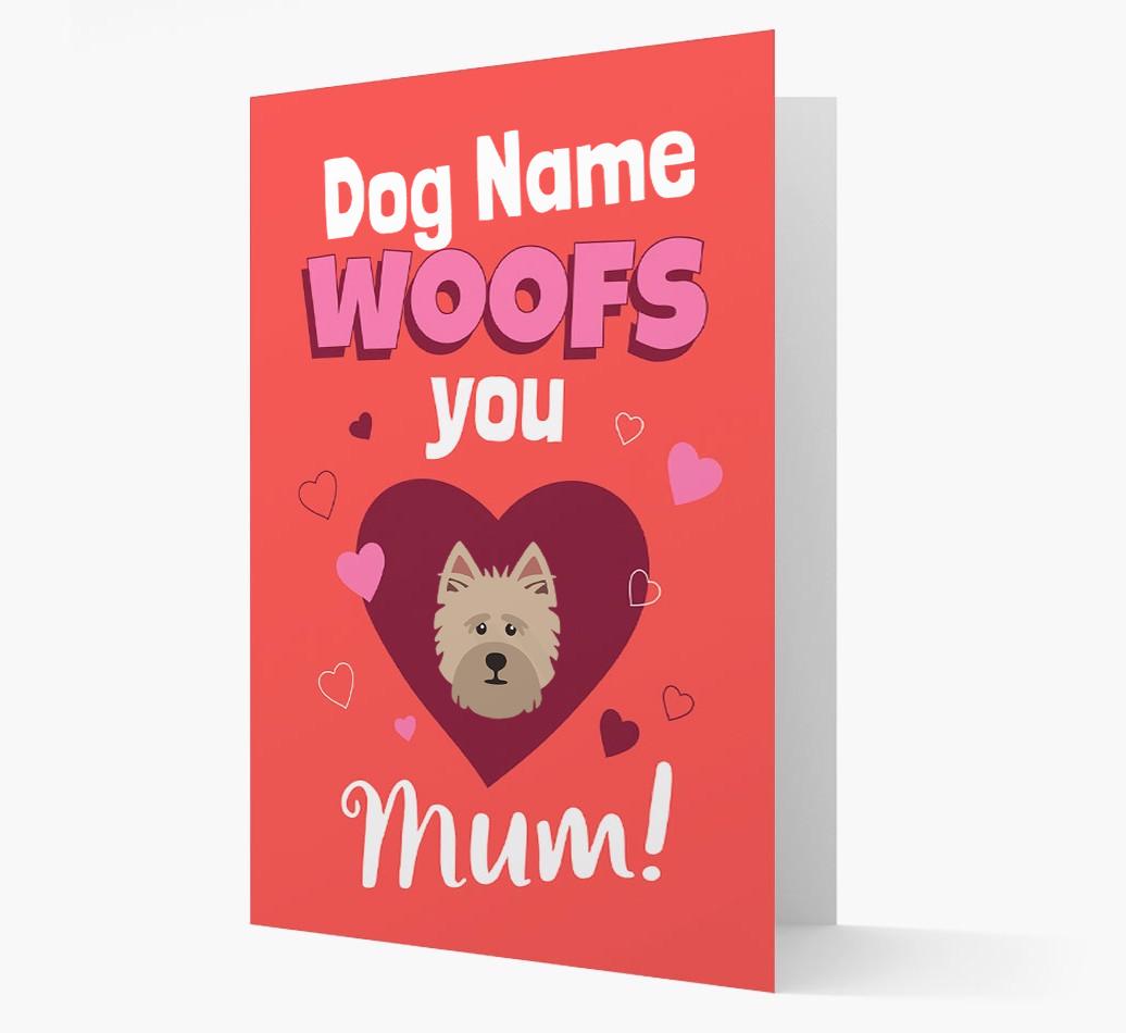 'I Woof You Mum' - Personalized {breedFullName} Card