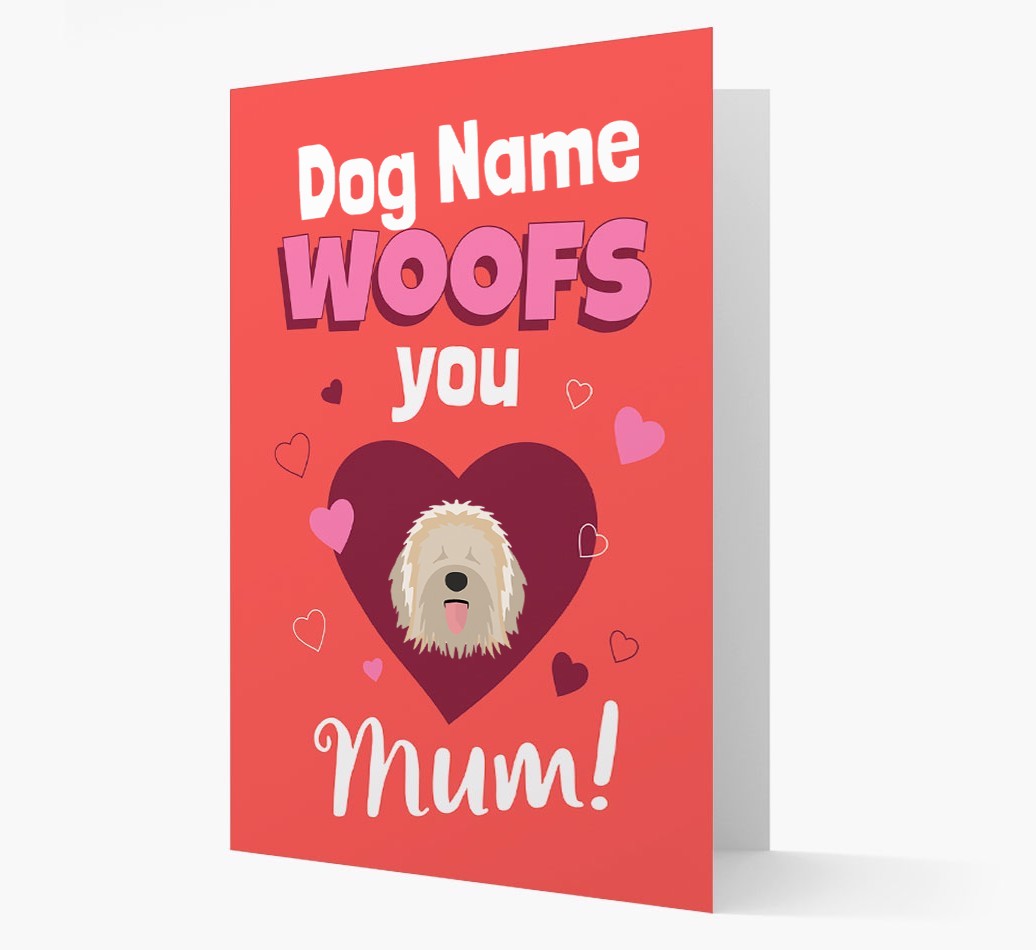 'I Woof You Mum' - Personalized {breedFullName} Card