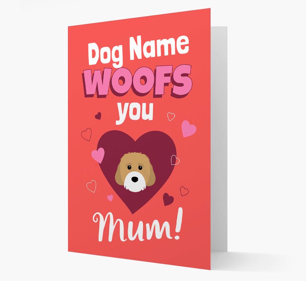 'I Woof You Mum' - Personalized {breedFullName} Card