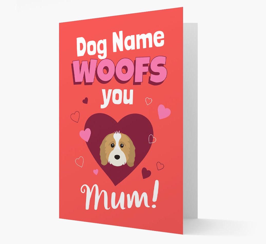 'I Woof You Mum' - Personalized {breedFullName} Card