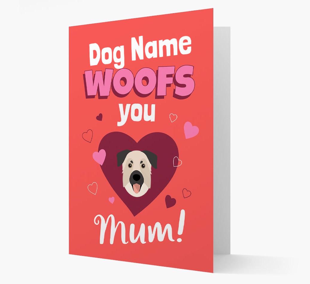 'I Woof You Mum' - Personalized {breedFullName} Card