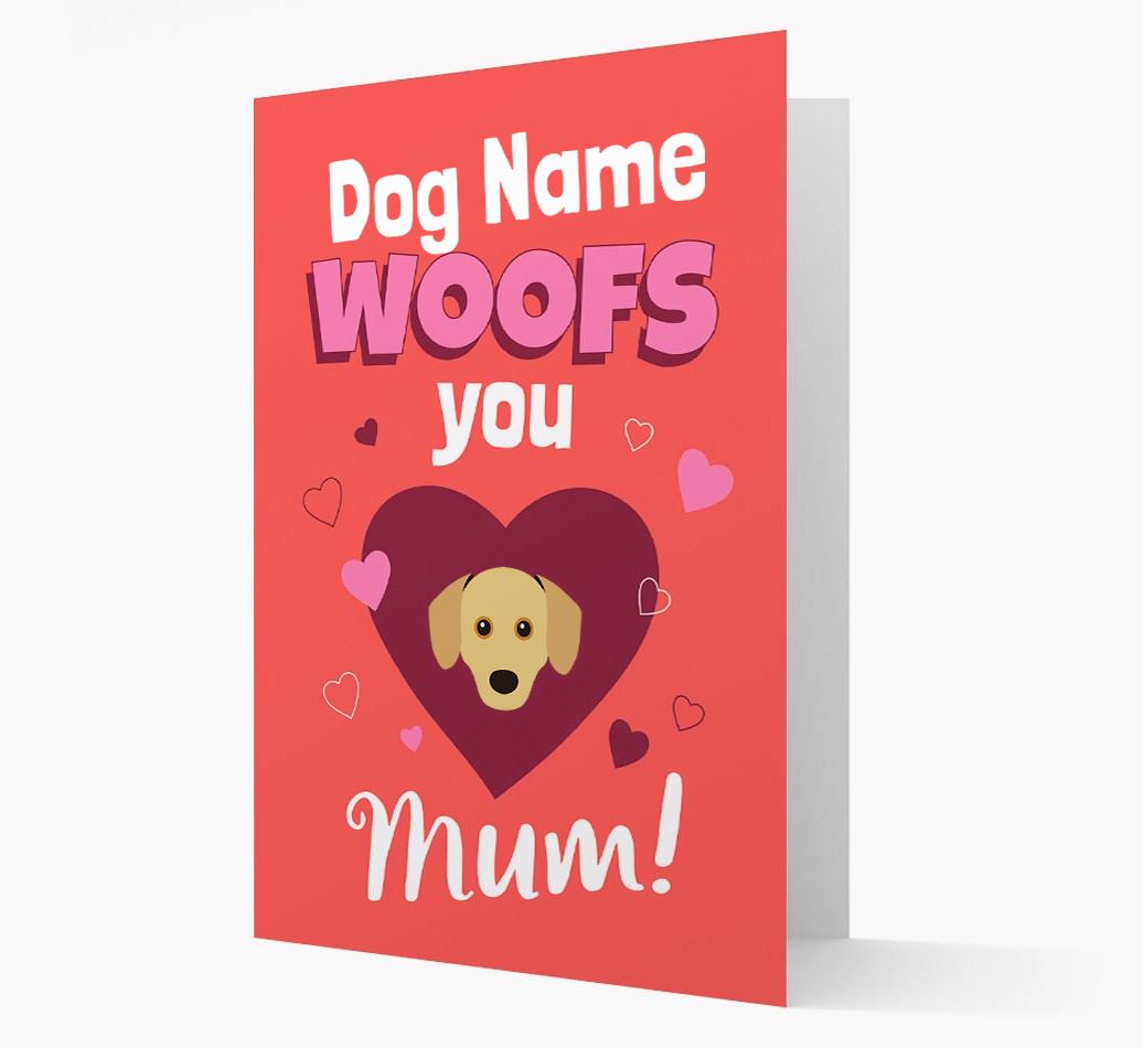 'I Woof You Mum' - Personalized {breedFullName} Card