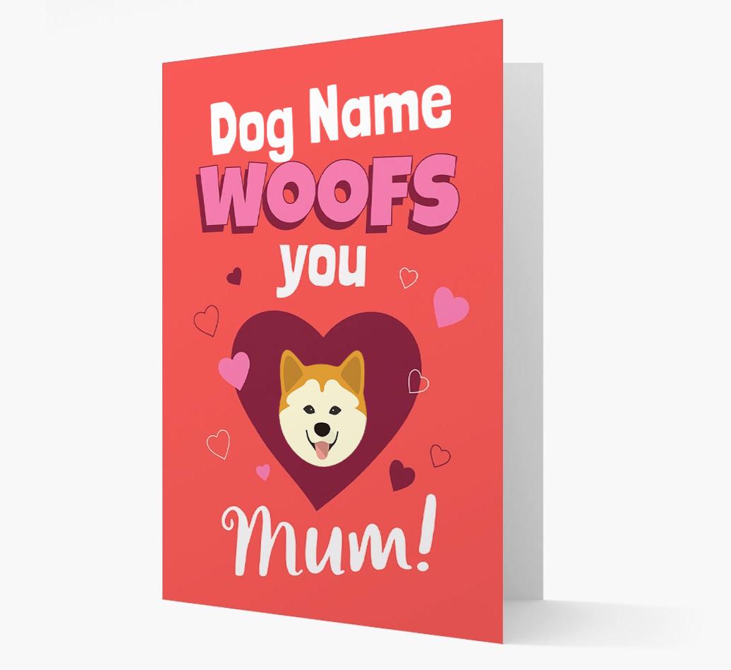 'I Woof You Mum' - Personalized {breedFullName} Card