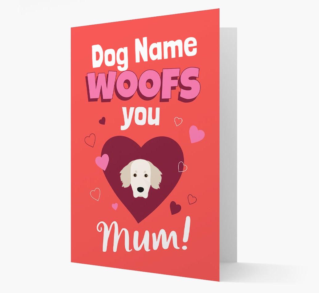 'I Woof You Mum' - Personalized {breedFullName} Card
